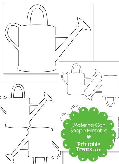 printable watering  shape watering  spring crafts preschool