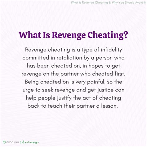 7 Reasons To Avoid Revenge Cheating
