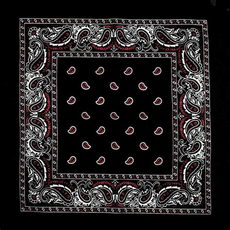 paisley cotton bandana bandanna  emo black  red