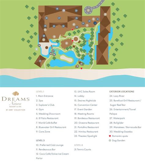 resort map dreams natura resort spa riviera maya mexico