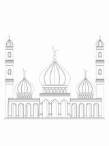 Mosque sketch template