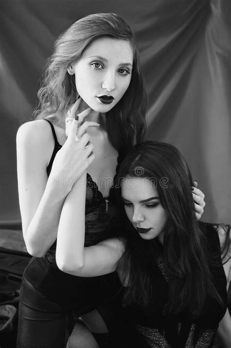 artistic black and white photography two beautiful girls