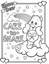 Coloring Care Bear Pages Bears Colouring Printable Sheets Birthday Color Valentine Kids Adult Preschool Boop Betty Print Nina Teddy Board sketch template
