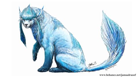 artstation realistic glaceon