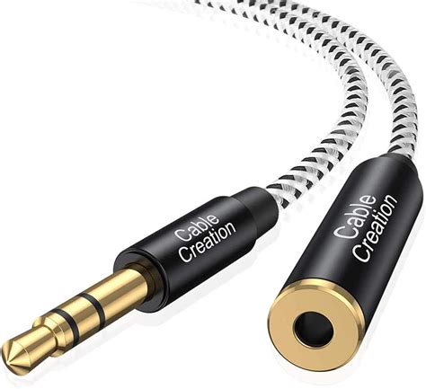 cablecreation cable dextension pour casque audio stereo  mm male vers femelle avec