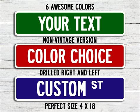 custom color metal street sign    etsy street signs personalized metal signs custom