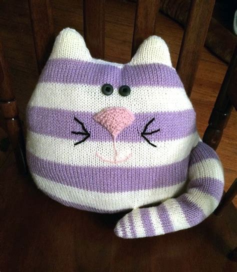 Free Knitting Pattern For Cat Cushion Cat Pillow Pattern Knitting