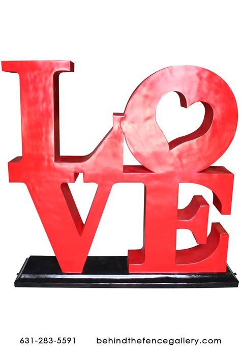 love sign statue  love sign statue  pg    fence statues