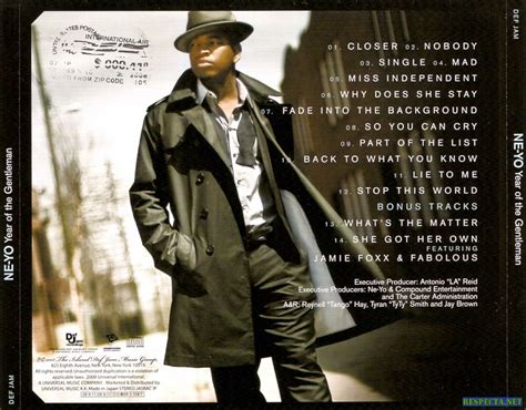 Jduffystannes Neyo Year Of The Gentleman Cd Cover Analysis