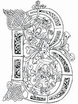 Illuminated Manuscript Coloring sketch template