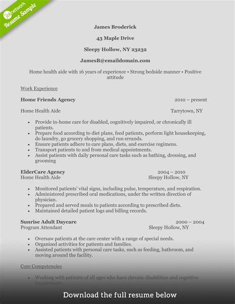 write  perfect home health aide resume examples included