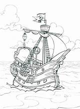 Pirate Ship Coloring Pages Sunken Kids Printable Color Getcolorings Sailing Hook Captain Drawing Getdrawings Bucky Colorings Pirates sketch template