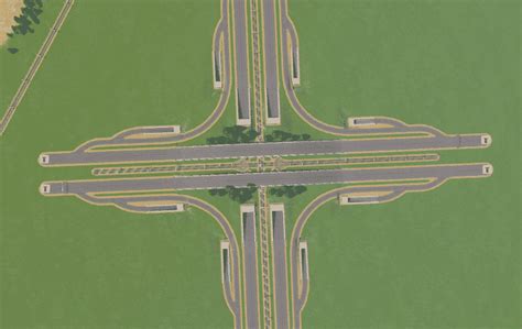 rail    highway interchange cities skylines mod