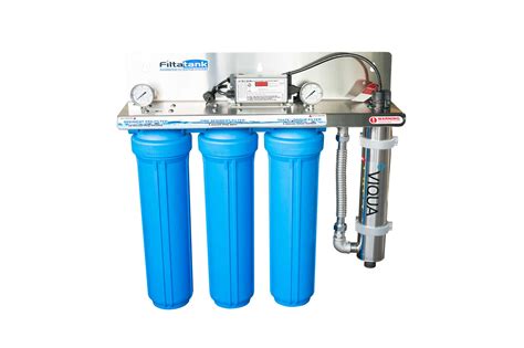 triple cartridge rainwater filtration system uv ft uv  tank