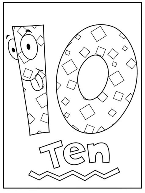 number ten coloring page  print  color