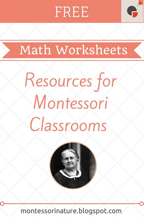 montessori math worksheets montessori nature