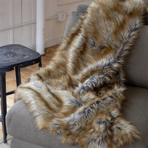 wovenworkz wolf faux fur throw blanket wayfair