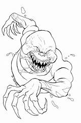 Scary Coloring Pages Kids Monster Halloween Creepy Ghostbusters Evil Horror Ghost Monsters Adults Printable Cartoon Colouring Color Print Book Skulls sketch template