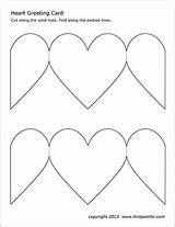 Printable Heart Card Template Coloring Templates Greeting Cards Envelope Valentines Valentine Shaped Pages Paper Birthday Firstpalette Make Into Folded Small sketch template