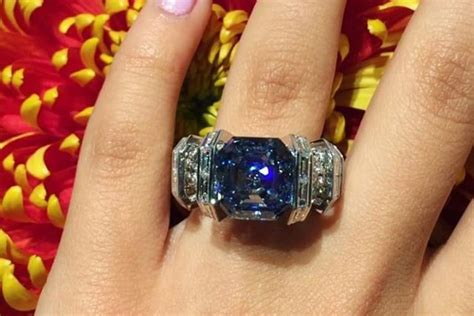 stunning blue diamond ring      million