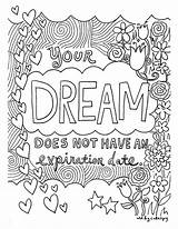 Coloring Pages Quote Adults Inspiring Printables Everythingetsy sketch template