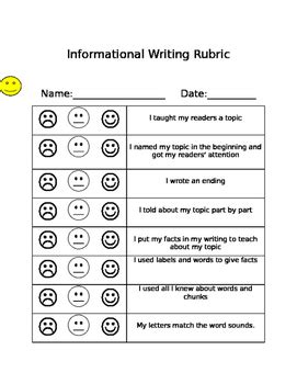 lucy calkins informational writing rubric growth mindset  sarah buck