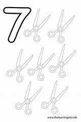 Scissors Seven Outline Coloring Number Navigation Post sketch template