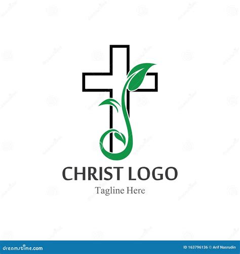 christ logo template design creative simple stock illustration illustration  logo
