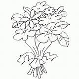 Bouquet Wedding Getdrawings Drawing Printable sketch template