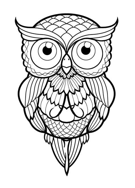 pin  brooklyn sutton  stencils   owls drawing cute owl