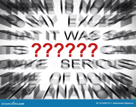 blured text  focus  question mark sign stock image image