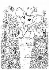 Mouse Souris Magicienne Justcolor Coloriages Magnifique Coloringbay sketch template