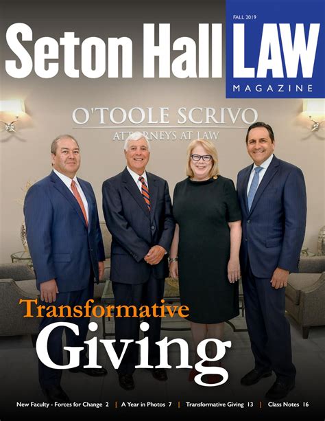 seton hall law school fall 2019 alumni magazine by seton hall