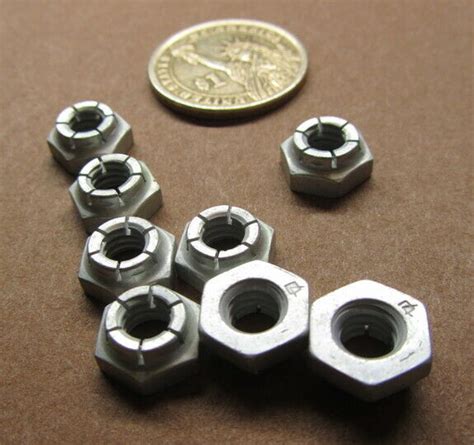 cadmium steel flex top expanding hex nut rh         pc ebay