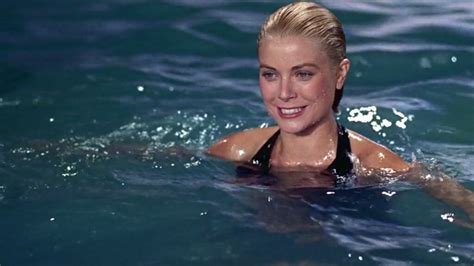Grace Kelly Swimming Outside Hotel Carlton In Riviera To