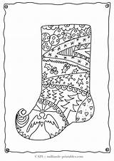 Stocking Christmas Coloring Pages Pattern Getcolorings Color Printable sketch template