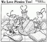 Picnic Coloring Ants Pages Ant Printable Drawing Picnics Scene Clipart Cartoon Adult Too Google Popular Drawings July Getdrawings Library Coloringhome sketch template