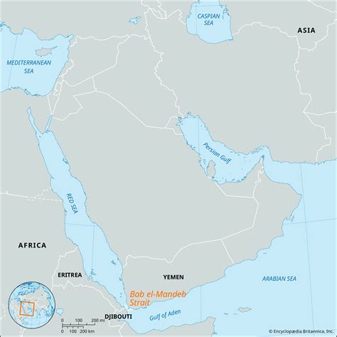 bab el mandeb strait map location facts britannica