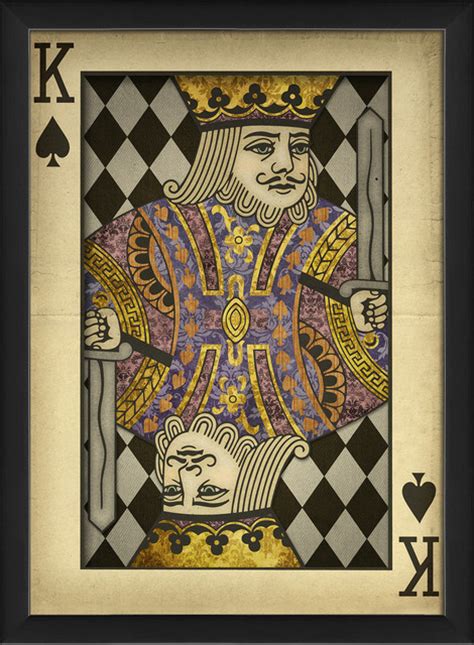 king  spades art print  traditional