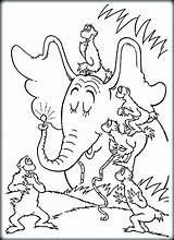 Coloring Pages Dr Seuss Horton Hears Who Fish Go Doctor Feet Dog Drawing Octopus Book Suess Color Ham Eggs Green sketch template