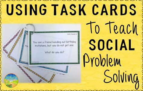 using task cards to teach social problem solving