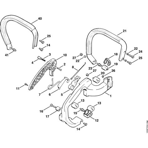 handle avt assembly  stihl   gasoline chainsaws ls engineers