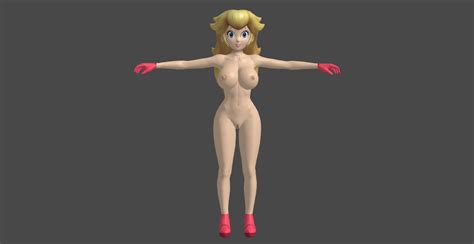 rule 34 3d breasts color female female only front view human mod nipples nude princess peach