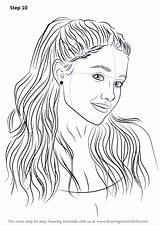 Ariana Grande Coloring Pages Drawing Draw Step Singers Drawings Sketches Outline Simple Pencil Tutorials Inpiration Strikingly Getdrawings People Tutorial Learn sketch template
