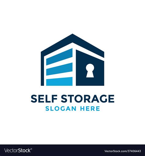 storage logo design template safe storage vector image
