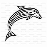 Tribal Dolphin Tattoo sketch template