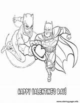 Catwoman Coloring Valentine Batman Pages Heart Printable Cat Color Women Popular sketch template