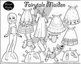 Paper Coloring Doll Princess Print Pages Paperthinpersonas Four Color Monday sketch template