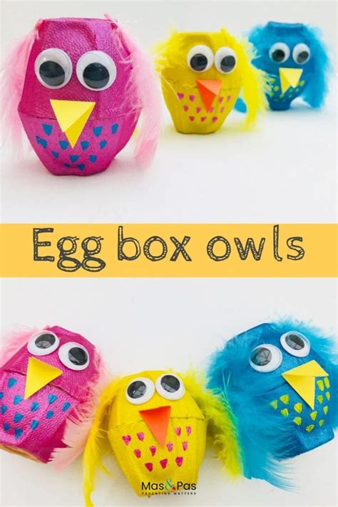 eggcellent egg carton owls arts crafts