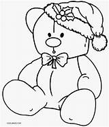 Bear Coloring Christmas Pages Printable Teddy Getcolorings sketch template